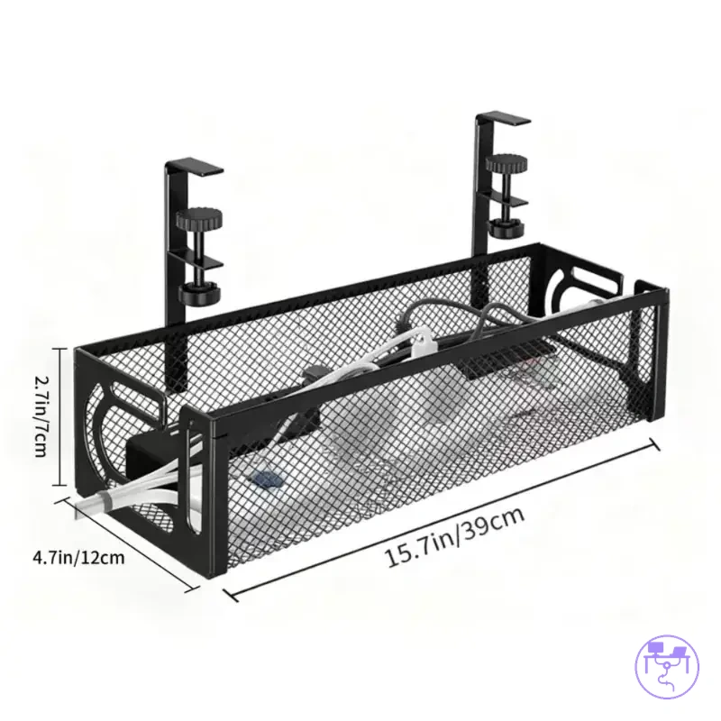 Masa altı kablo yönetimi için klipsli metal file kablo tepsisi